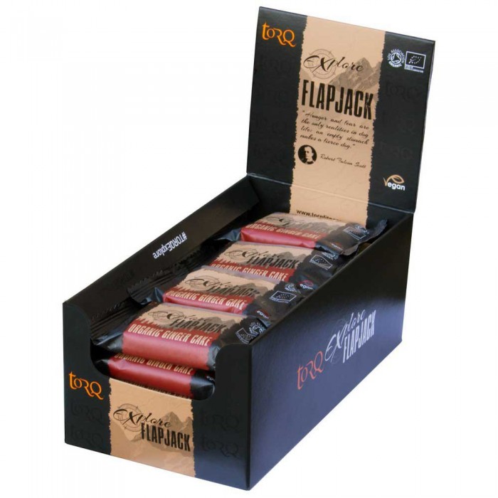 [해외]TORQ 본질적인 Explore Flapjack 65g 20 단위 생강 케이크 에너지 바 상자 4137530700 Black