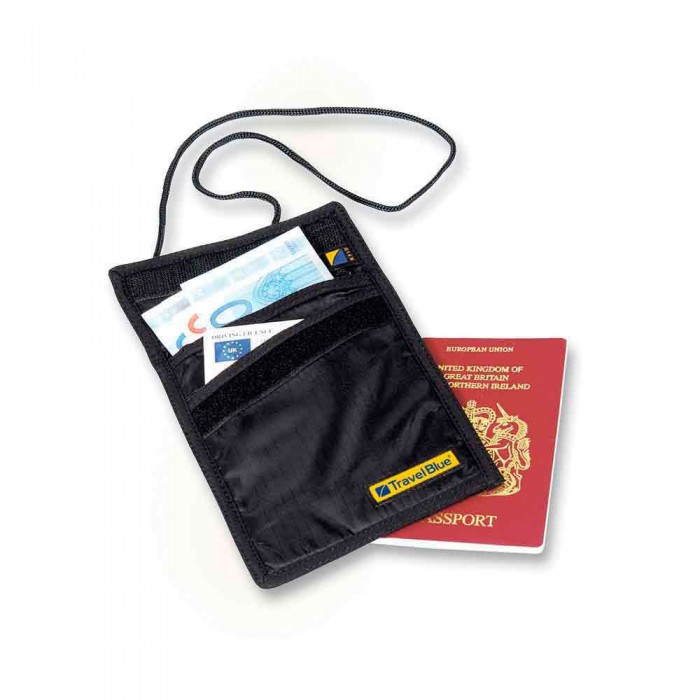 [해외]TRAVEL BLUE 칼집 Rfid Blocking Slimline Neck Wallet 4137499118 Black