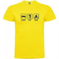 [해외]KRUSKIS Sleep Eat And Bike 반팔 티셔츠 1137539351 Yellow