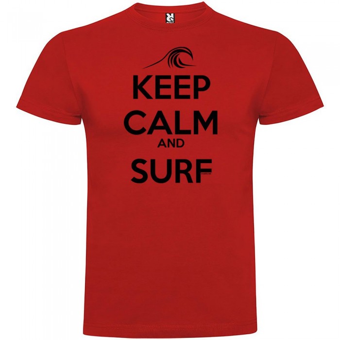 [해외]KRUSKIS Keep Calm and Surf 숏 슬리브 T-shirt 반팔 티셔츠 14137539139 Red