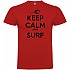 [해외]KRUSKIS Keep Calm and Surf 숏 슬리브 T-shirt 반팔 티셔츠 14137539139 Red
