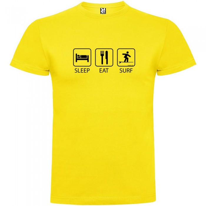 [해외]KRUSKIS Sleep Eat and Surf Short 슬리브 T-shirt 반팔 티셔츠 14137539207 Yellow