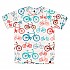 [해외]HOOPOE Bike 반팔 티셔츠 6137536435 White / Blue / Orange