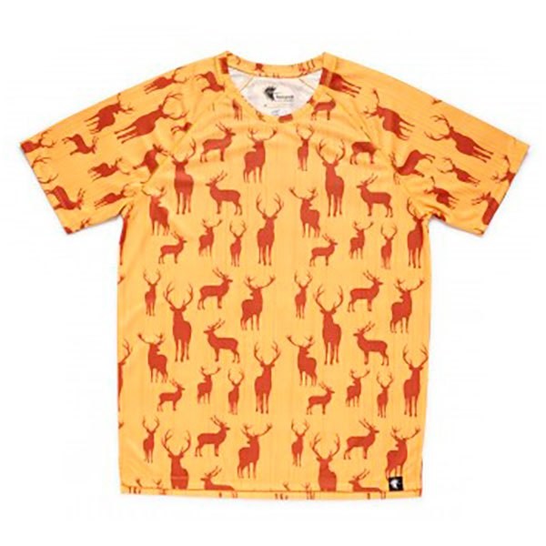 [해외]HOOPOE Oh My Deer 반팔 티셔츠 6137536438 Yellow / Orange