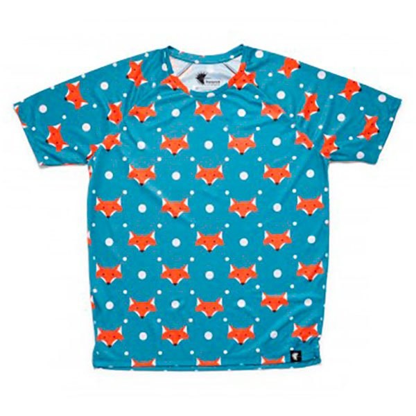 [해외]HOOPOE Fox 반팔 티셔츠 6137536440 Blue / Orange / White