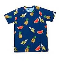 [해외]HOOPOE Fruity 반팔 티셔츠 6137536441 Navy / Yellow / Red / Green