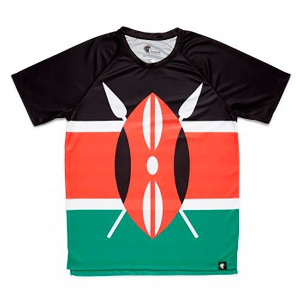 [해외]HOOPOE Maasai 반팔 티셔츠 6137536444 Black / Orange / Green