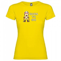 [해외]KRUSKIS 반팔 티셔츠 Born To 스키 5137538692 Yellow