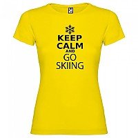 [해외]KRUSKIS 반팔 티셔츠 Keep Calm And Go 스키ing 5137539364 Yellow