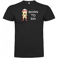 [해외]KRUSKIS 반팔 티셔츠 Born To 스키 5137538685 Black