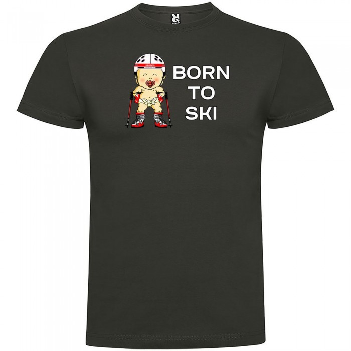 [해외]KRUSKIS 반팔 티셔츠 Born To 스키 5137538687 Dark Grey