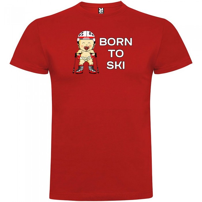[해외]KRUSKIS 반팔 티셔츠 Born To 스키 5137538688 Red