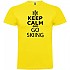 [해외]KRUSKIS 반팔 티셔츠 Keep Calm And Go 스키ing 5137539358 Yellow
