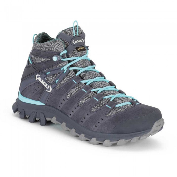 [해외]아쿠 Alterra Lite Mid 고어텍스 등산화 4137489632 Anthracite / Light Blue