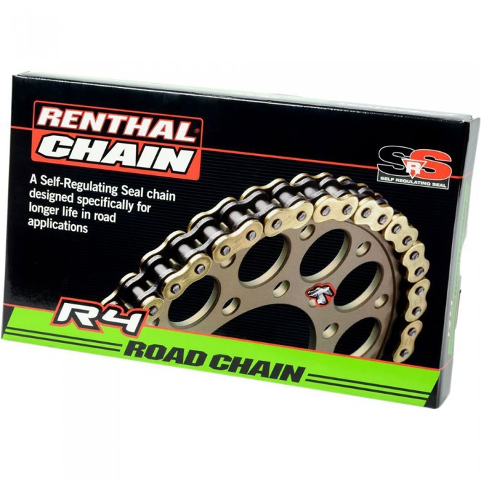 [해외]RENTHAL 525 R4 Rivet SRS Road 사슬 링크 9137563770 Gold