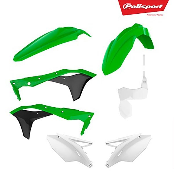 [해외]POLISPORT MX Kawasaki KX250F 17-20 OEM 17-18 90713 오토바이 플라스틱 키트 9137611712 Green