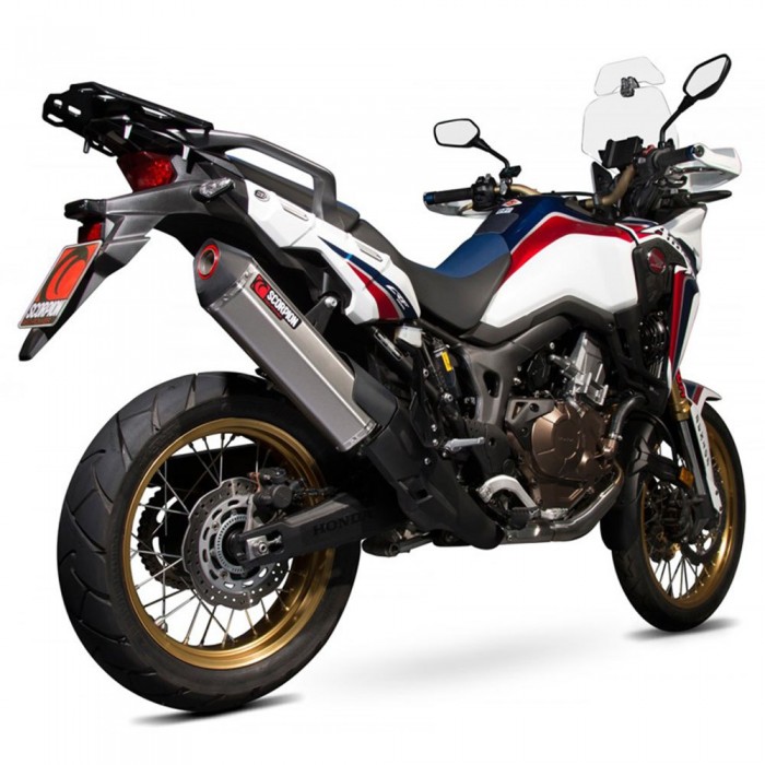 [해외]SCORPION EXHAUSTS Serket Parallel Titanium CRF1000L Africa Twin 15-19 비인증 슬립온 머플러 9137578975 Natural