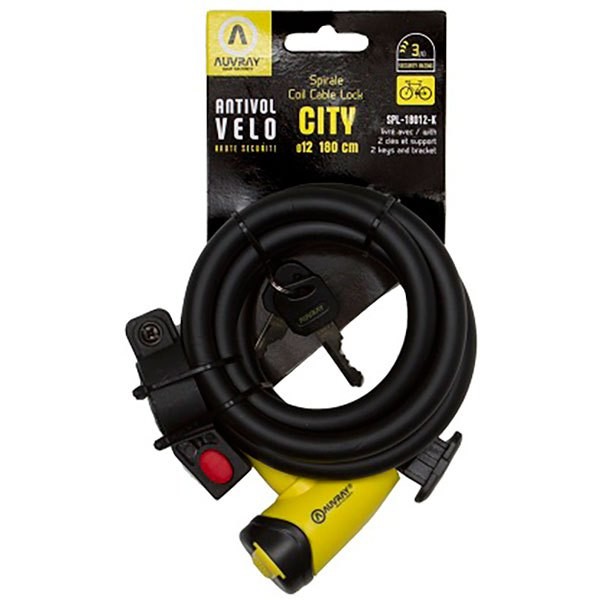 [해외]AUVRAY City 12 mm 케이블 잠금 장치 1137614514 Black / Yellow