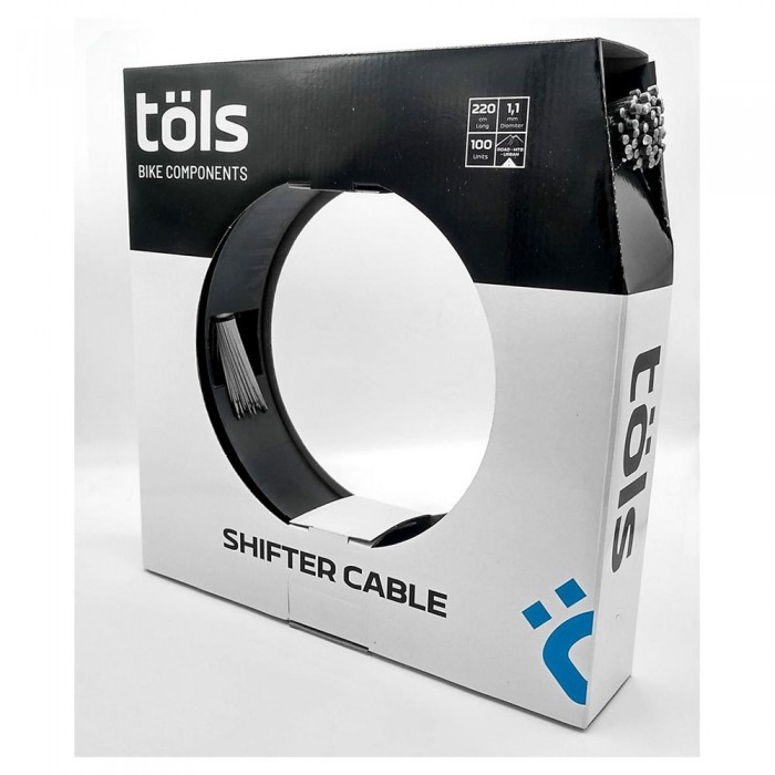[해외]TOLS Shifter Cable 2.2 M Shimano 스램 100 단위 기어 케이블 1137622159 Black / White