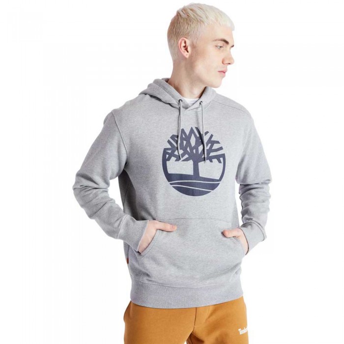 [해외]팀버랜드 Core Tree Logo Brushback 후드티 137628465 Medium Grey Heather / Dark Sapphire