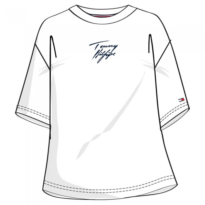 [해외]타미힐피거 Logo Crew Neck 베이스 레이어 137653558 Classic White