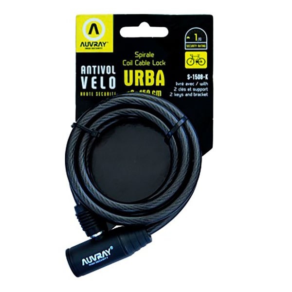 [해외]AUVRAY Urba 8 mm 케이블 잠금 장치 1137614517 Black