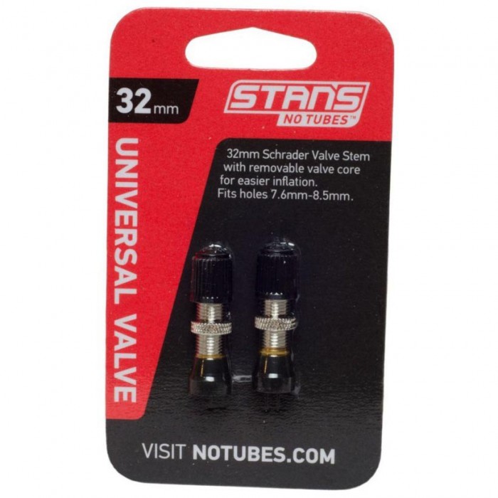 [해외]STANS NO TUBES 밸브 쌍 Tubeless Schrader 1137654247 Black / Red