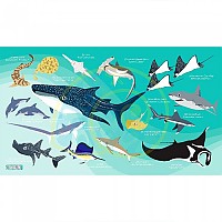 [해외]오셔나리움 수건 Sharks & Rays L 10137681034 Light Blue / Multicolor