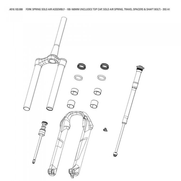 [해외]락샥 세트 Fork Spring Solo Air 1137601928 Silver