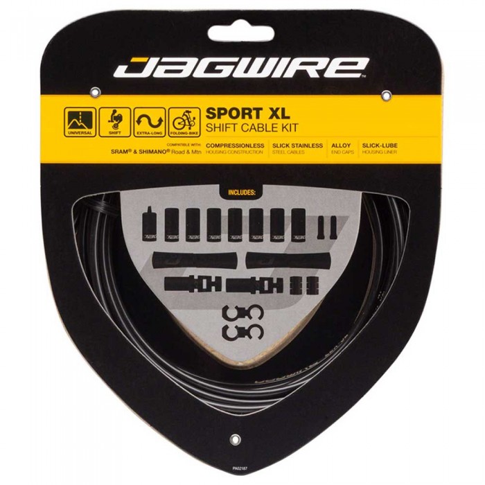 [해외]JAGWIRE 기어 케이블 키트 Sport XL Shift Cable Kit 1137712611 Black