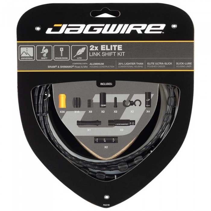 [해외]JAGWIRE 기어 케이블 키트 2x Elite Link Shift Kit 1137712613 Silver