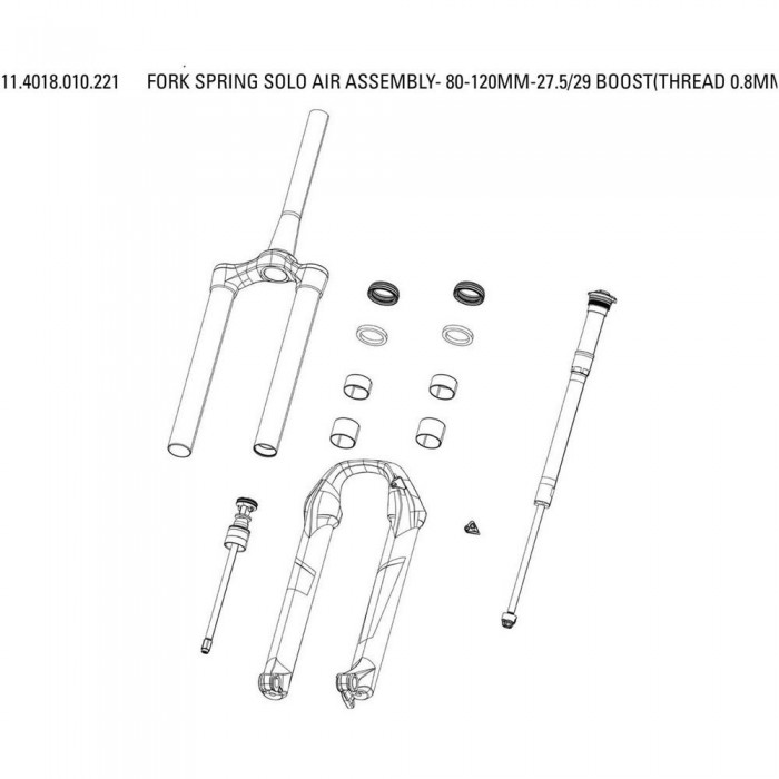 [해외]락샥 프록 스프링스 Solo Air Assembly 1137601944 Black