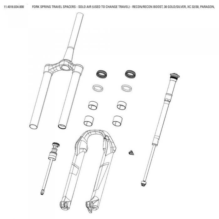 [해외]락샥 스페이서 Fork Spring Travel 1137601967 Black