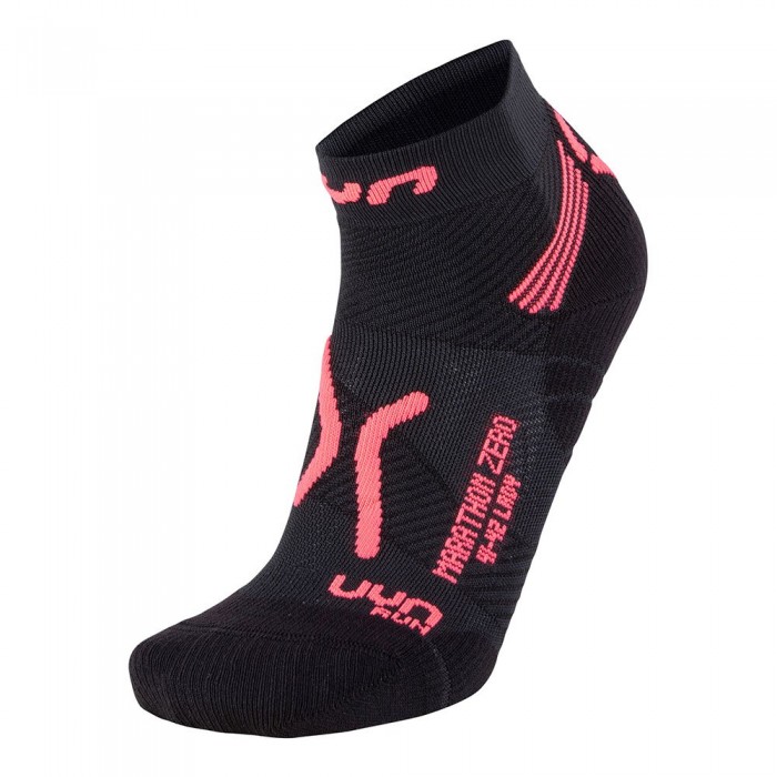 [해외]UYN Marathon Zero 양말 6137636177 Black / Coral Fluo