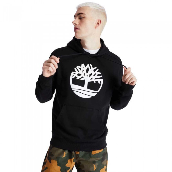 [해외]팀버랜드 Core Tree Logo Brushback 후드티 137628463 Black / White