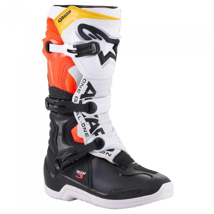 [해외]알파인스타 Tech 3 오프로드 부츠 9137786303 Black / White / Red Fluo / Yellow