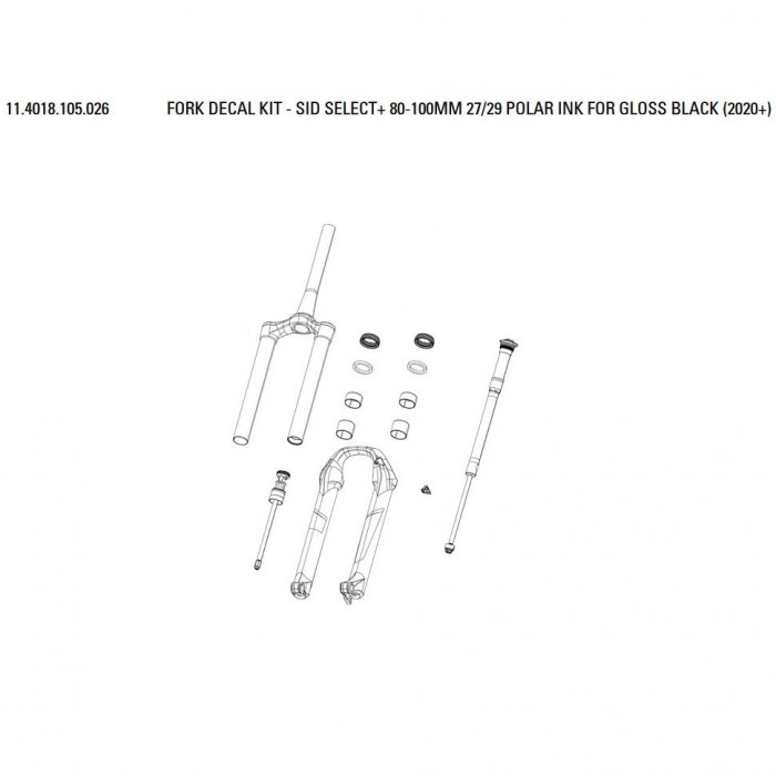 [해외]락샥 데칼 키트 SID Select Plus 1137670477 Polar Ink For Gloss Black