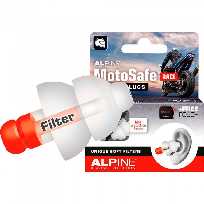 [해외]ALPINE MotoSafe Race 귀마개 9137768998 White