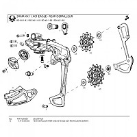 [해외]스램 상자 Rear Derailleur Inner Cage X01 Eagle Red With Screws 1137671162 Black
