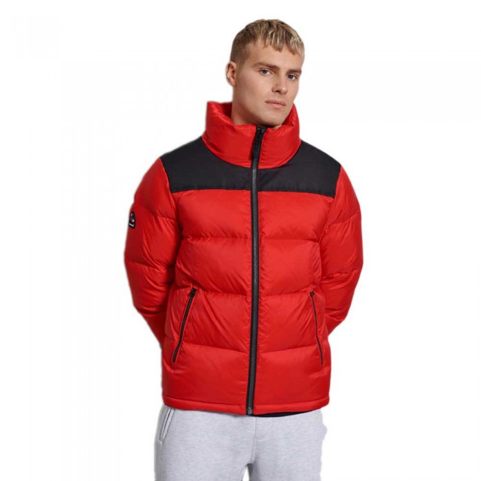 [해외]슈퍼드라이 Sportstyle Code Down Puffer 자켓 137774517 High Risk Red