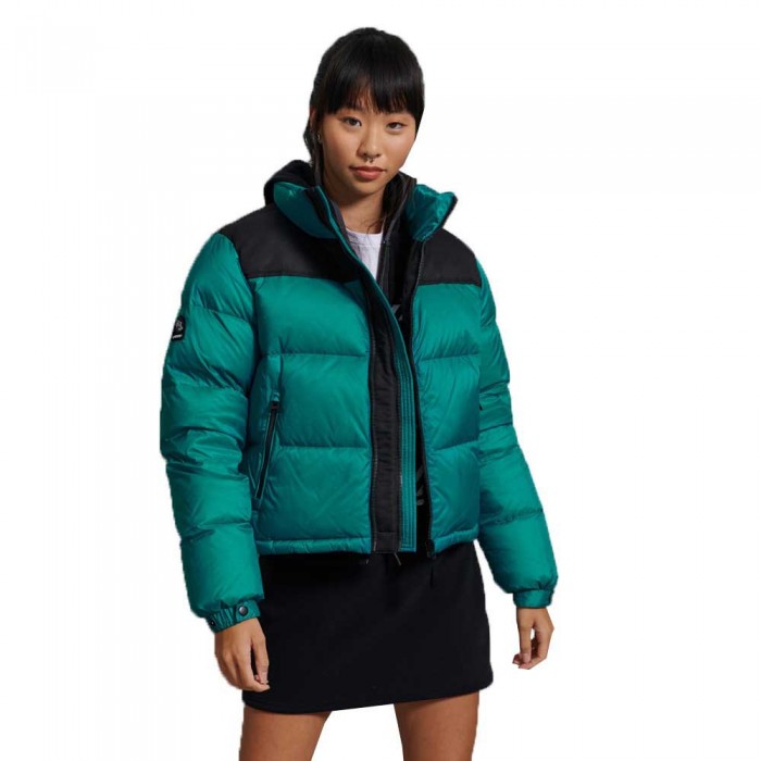 [해외]슈퍼드라이 Sportstyle Code Down Puffer 자켓 137775206 Tropical Green