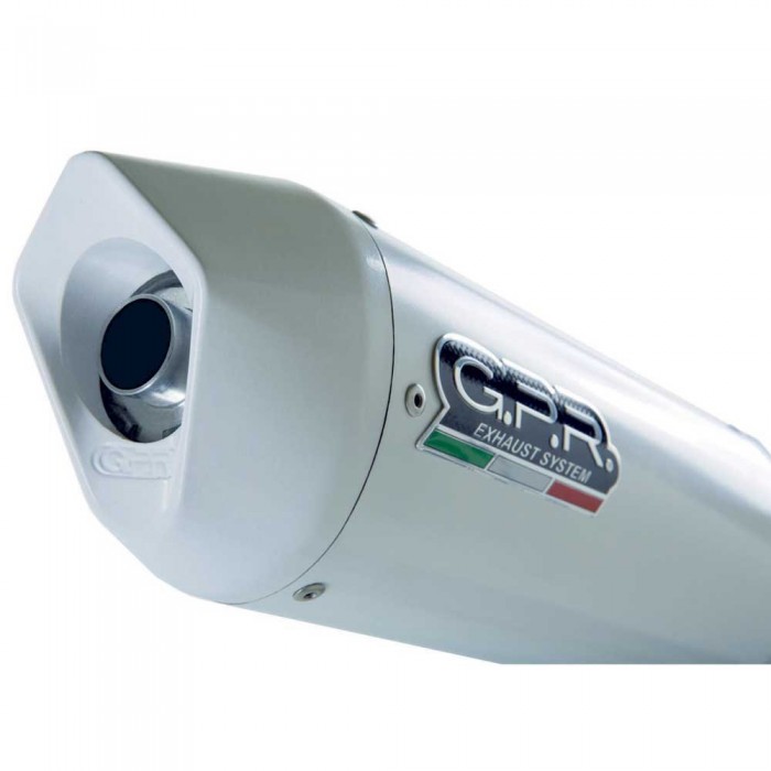 [해외]GPR EXHAUST SYSTEMS Albus Evo4 Low Tiger Sport 1050 16-19 Euro 4 인증된 슬립온 머플러 9137884360 Glossy White / White