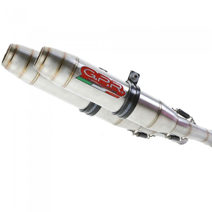 [해외]GPR EXHAUST SYSTEMS Deeptone Inox Dual 749 03-07 인증된 슬립온 머플러 9137884362 Satin Silver / Satin Silver