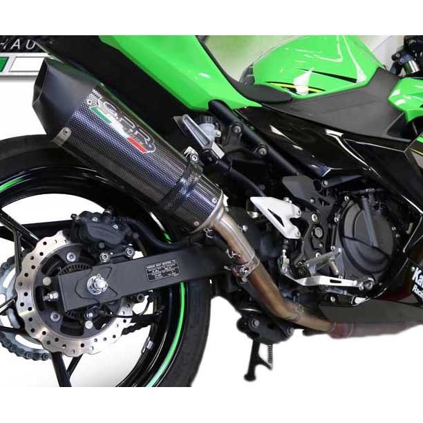 [해외]GPR EXHAUST SYSTEMS GP Evo4 Poppy Ninja 400 18-20 Euro 4 인증된 슬립온 머플러 9137886127 Glossy Carbon / Black