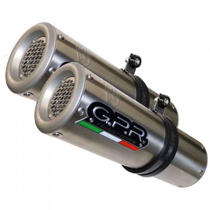 [해외]GPR EXCLUSIVE M3 Inox Dual GSX-R 1000 K9 09-11 인증된 슬립온 머플러 9137887453 Satin Silver / Satin Silver