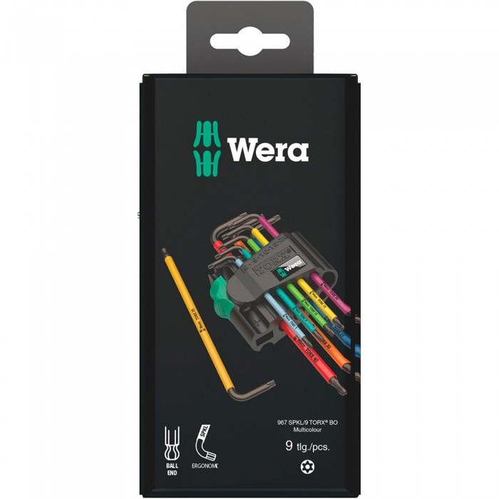 [해외]WERA L 키 세트 블랙레이저 967/9 TX BO SB 1137894146 Black / Multicolour