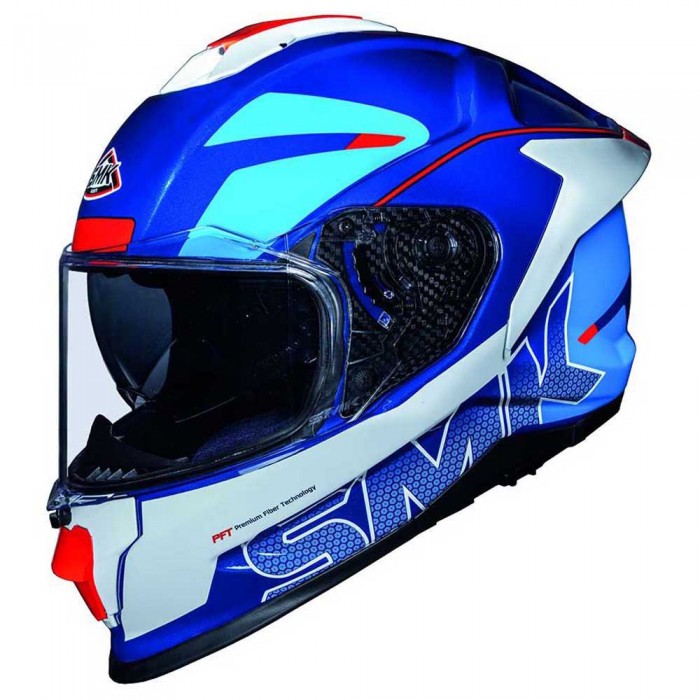 [해외]SMK Titan Firefly 풀페이스 헬멧 9137423283 Matt Blue / White / Red