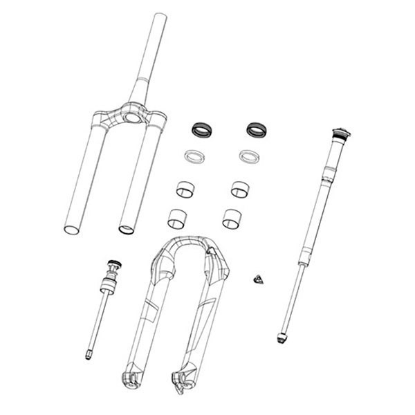 [해외]락샥 크라운/스티어러/어퍼튜브 제브 A의 경우 Debonair 44 Offset 1.8 Taper 1 1137670415 Anodized Black