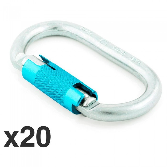 [해외]FIXE CLIMBING GEAR 스냅 후크 Steel Automatic Close 20 단위 4137760661 Silver