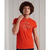 [해외]슈퍼드라이 Workwear Graphic 185 반팔 티셔츠 137906133 Volcanic Lava Orange
